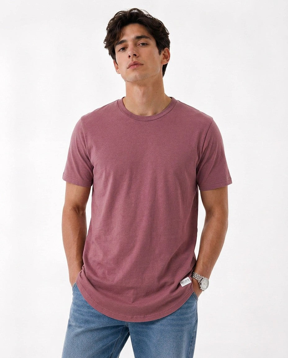 Hollister Longline Curved Hem T-Shirt