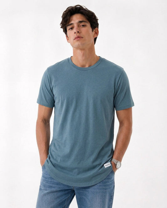 Hollister Longline Curved Hem T-Shirt