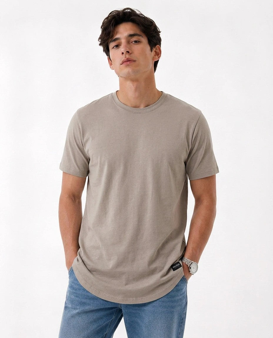 Hollister Longline Curved Hem T-Shirt